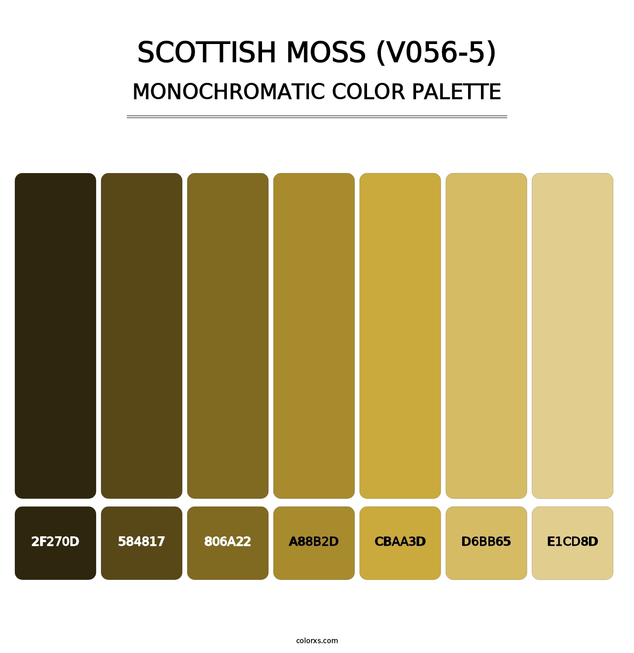Scottish Moss (V056-5) - Monochromatic Color Palette