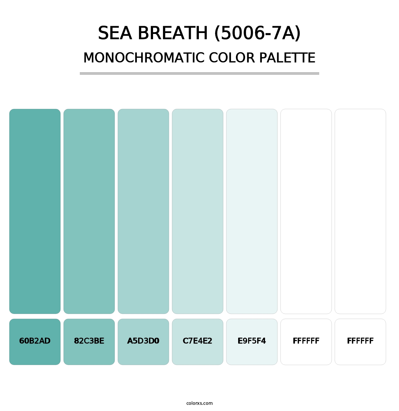 Sea Breath (5006-7A) - Monochromatic Color Palette