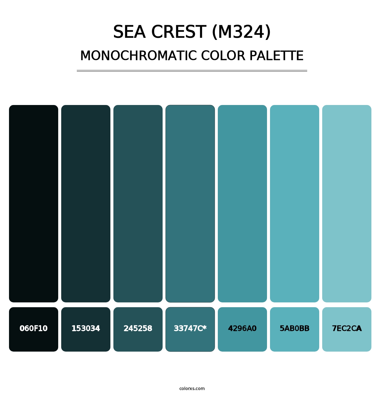 Sea Crest (M324) - Monochromatic Color Palette