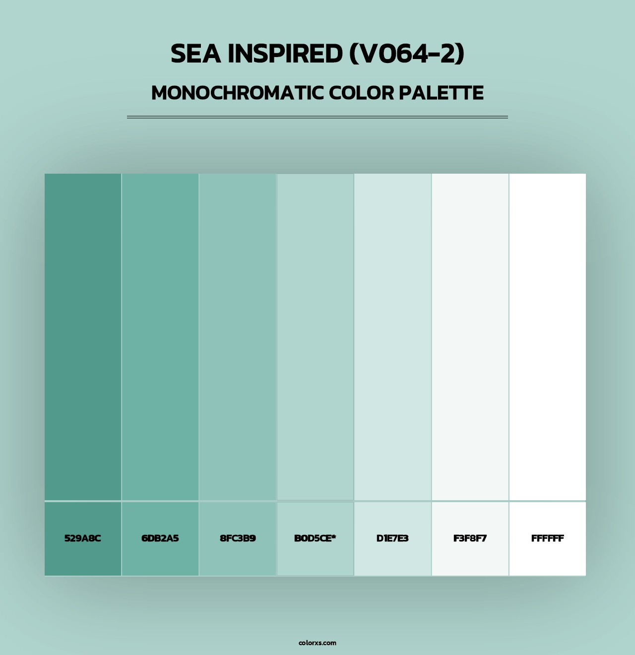 Sea Inspired (V064-2) - Monochromatic Color Palette