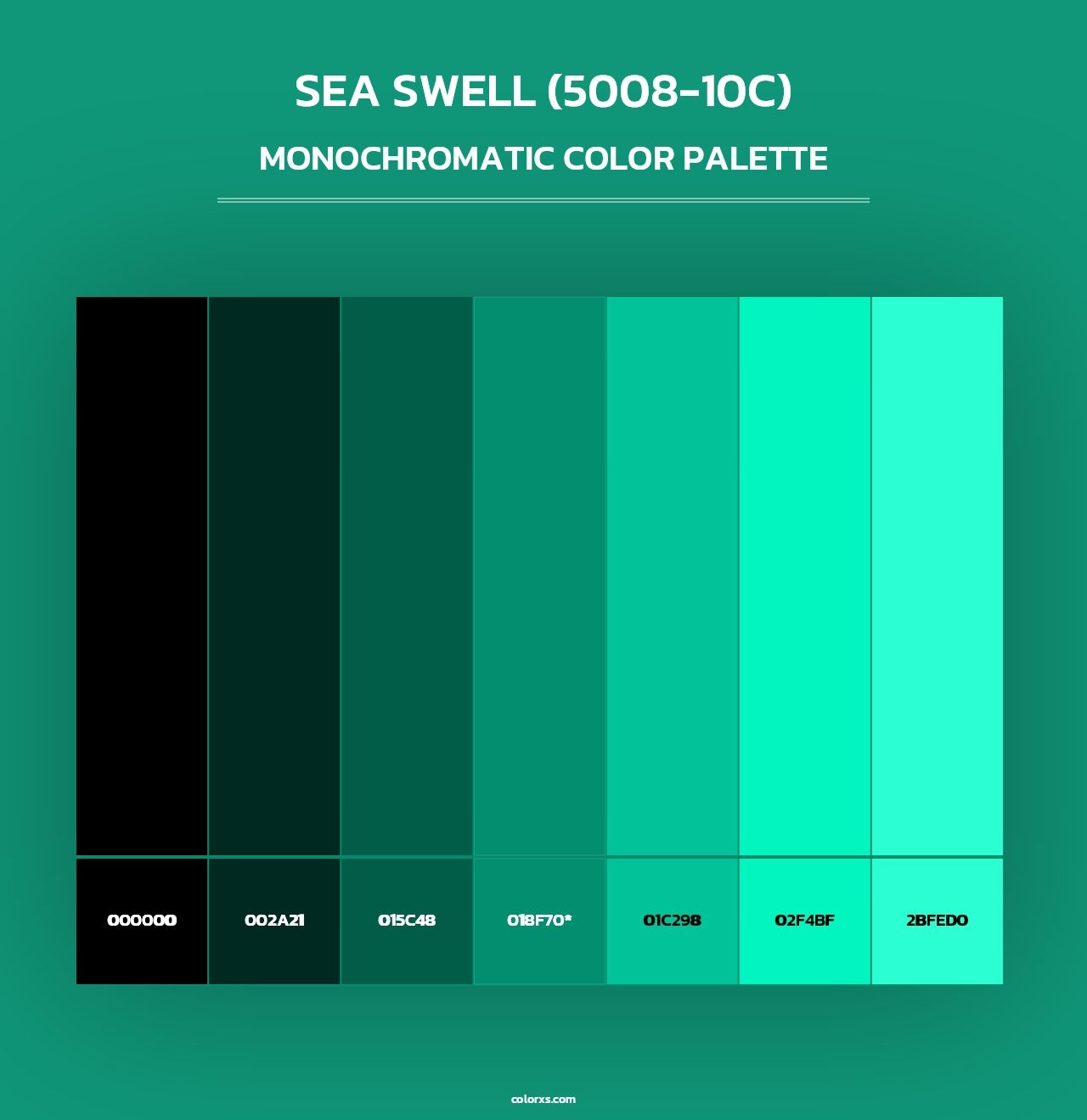 Sea Swell (5008-10C) - Monochromatic Color Palette