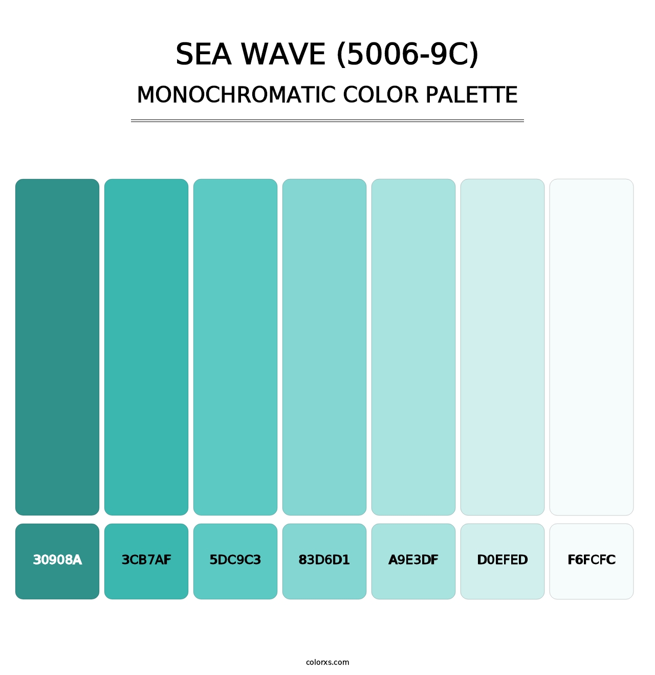Sea Wave (5006-9C) - Monochromatic Color Palette