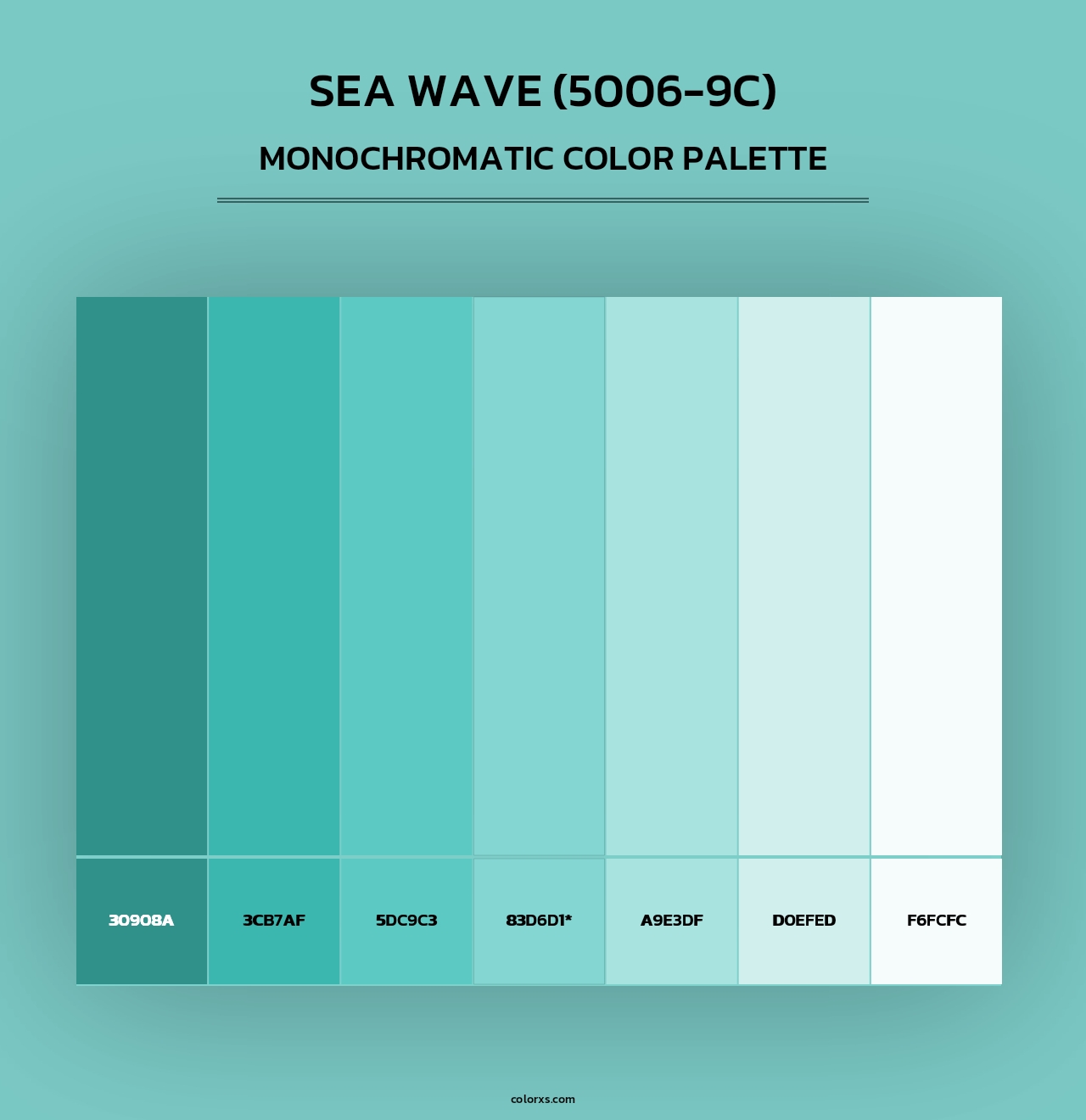 Sea Wave (5006-9C) - Monochromatic Color Palette