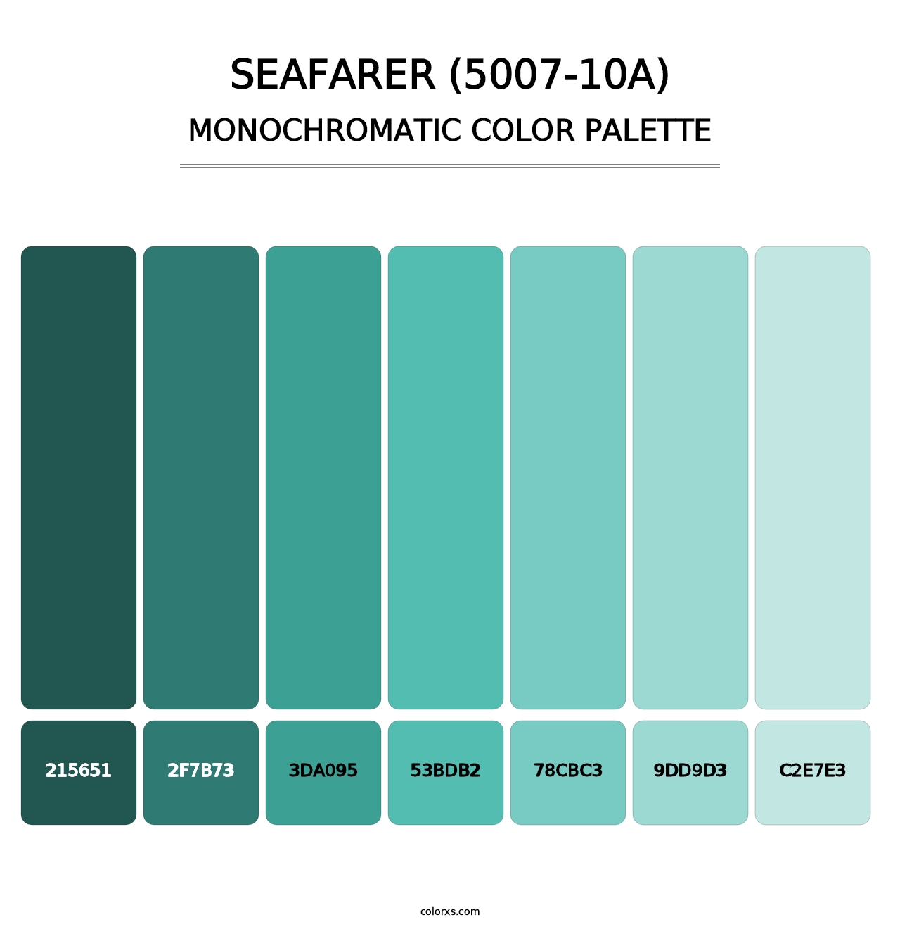 Seafarer (5007-10A) - Monochromatic Color Palette