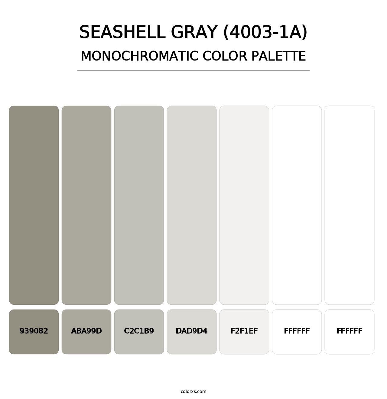 Seashell Gray (4003-1A) - Monochromatic Color Palette
