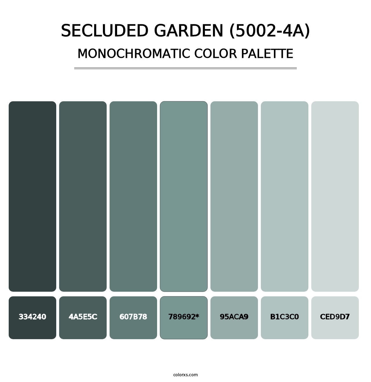 Secluded Garden (5002-4A) - Monochromatic Color Palette
