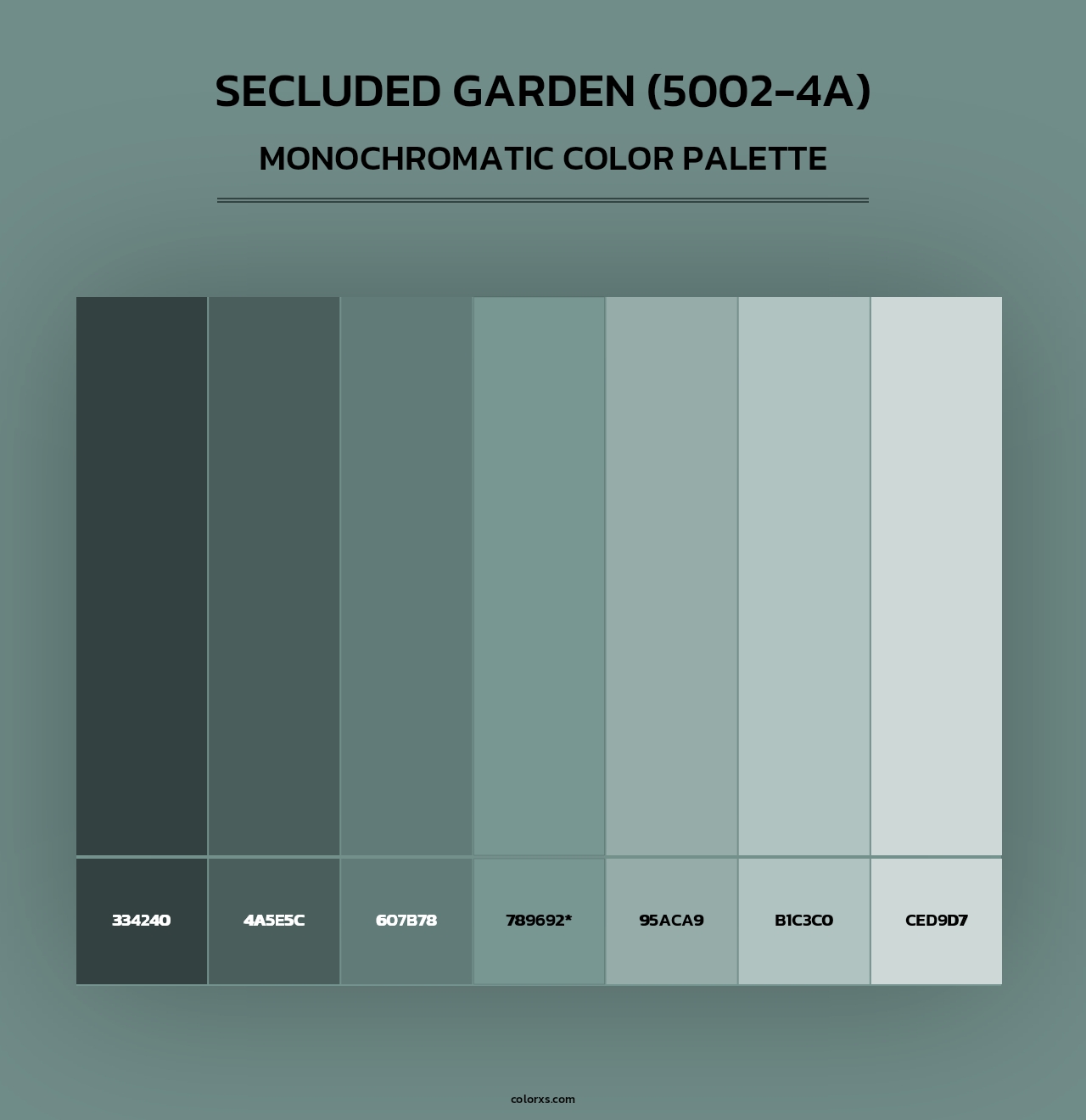Secluded Garden (5002-4A) - Monochromatic Color Palette