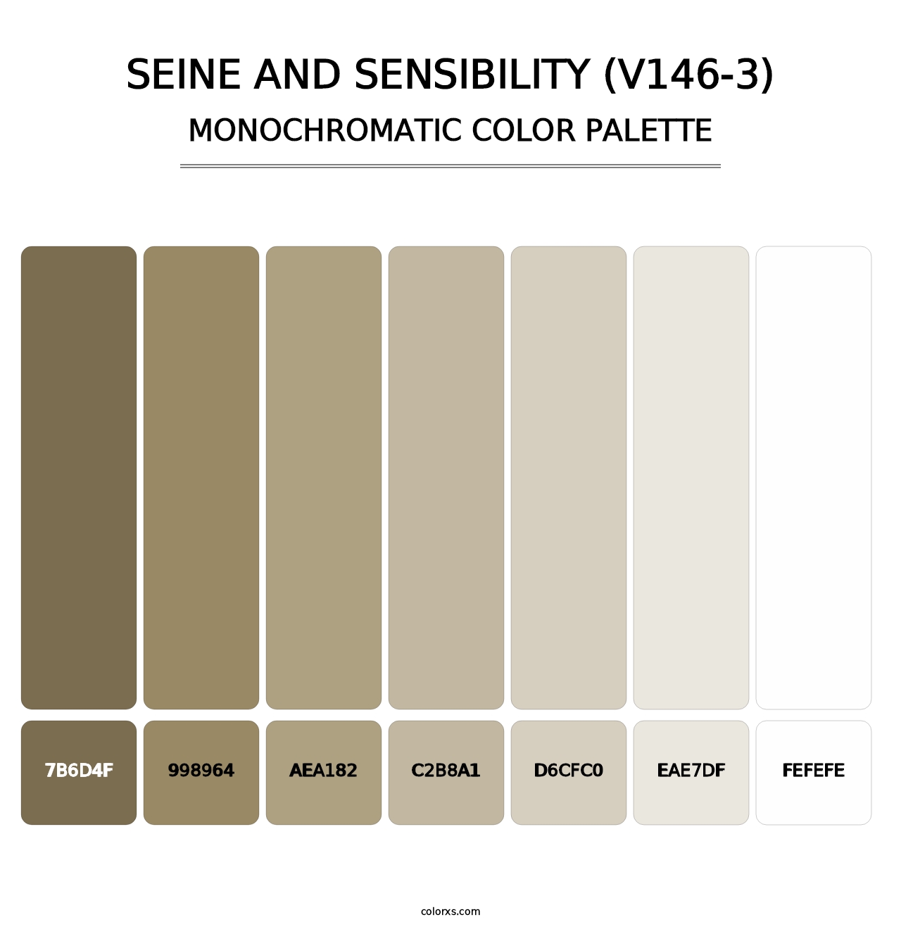Seine and Sensibility (V146-3) - Monochromatic Color Palette