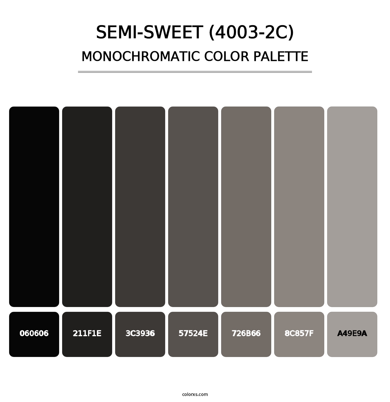 Semi-Sweet (4003-2C) - Monochromatic Color Palette