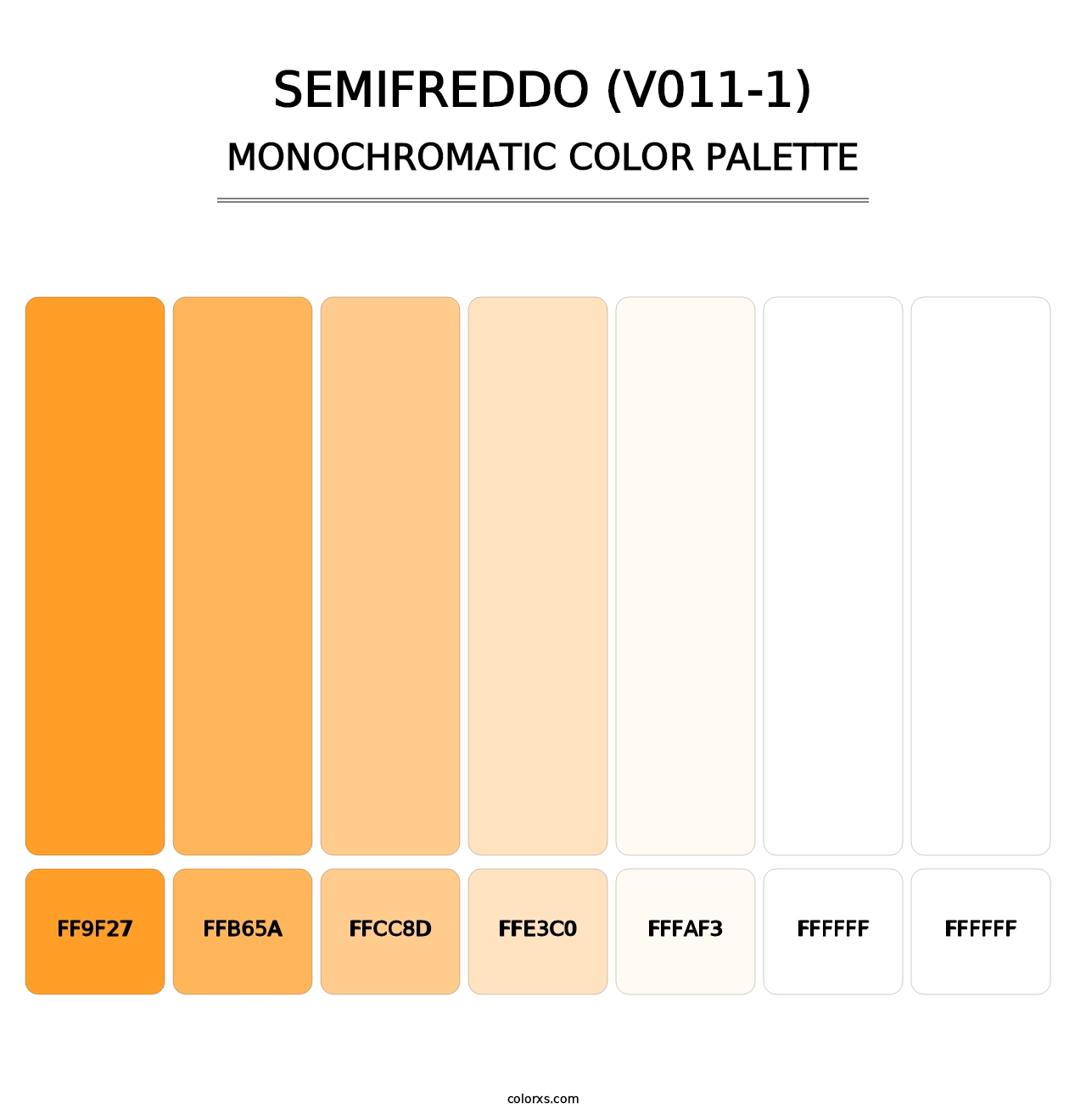 Semifreddo (V011-1) - Monochromatic Color Palette