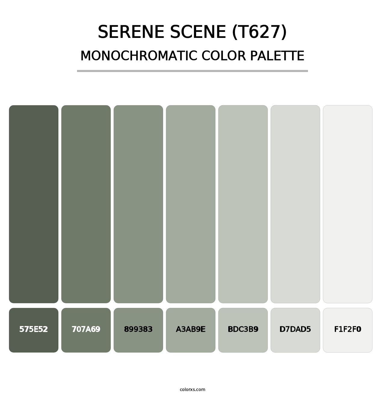 Serene Scene (T627) - Monochromatic Color Palette