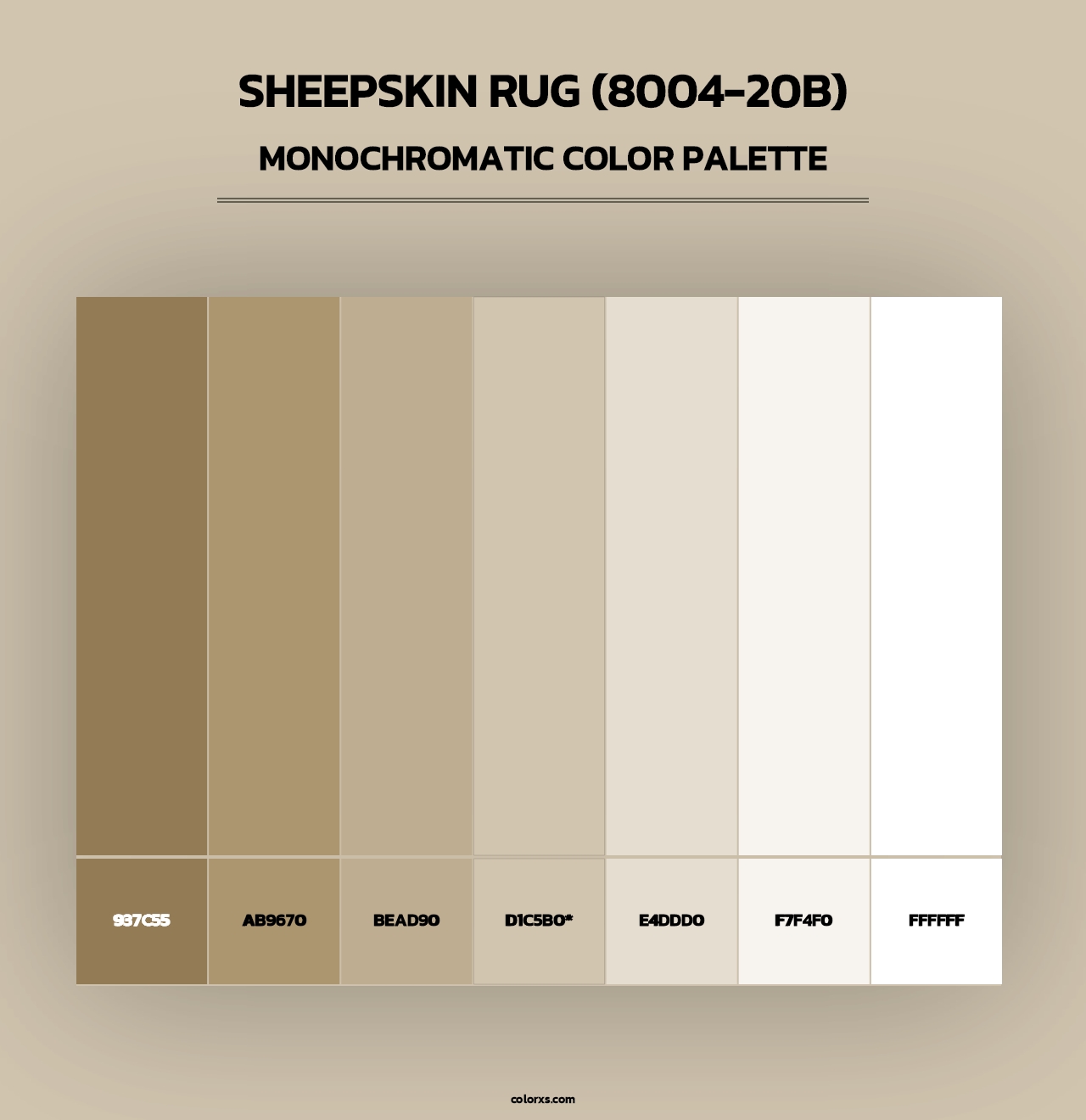 Sheepskin Rug (8004-20B) - Monochromatic Color Palette