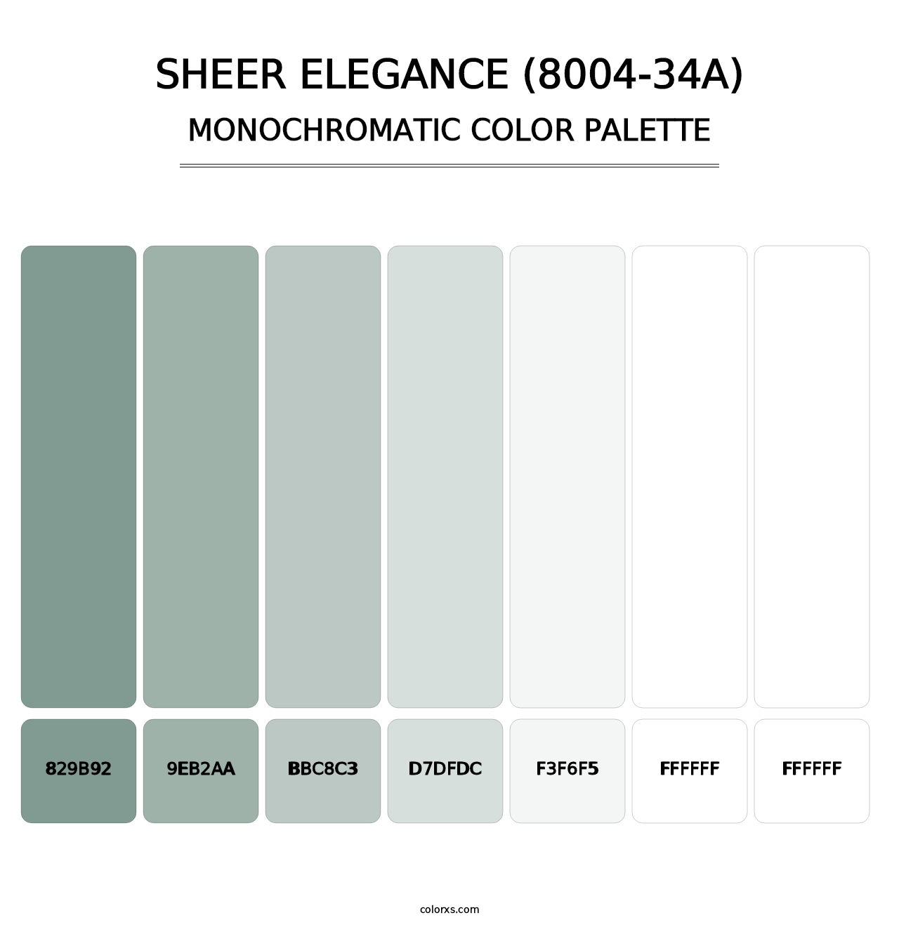 Sheer Elegance (8004-34A) - Monochromatic Color Palette
