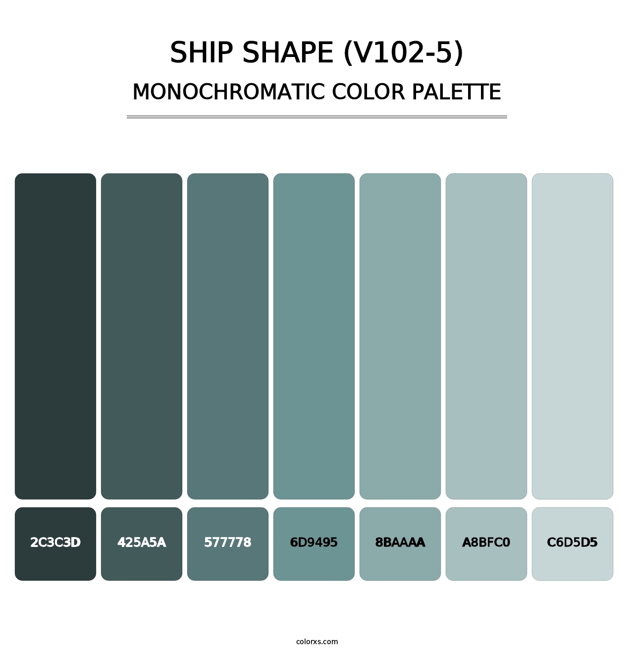 Ship Shape (V102-5) - Monochromatic Color Palette