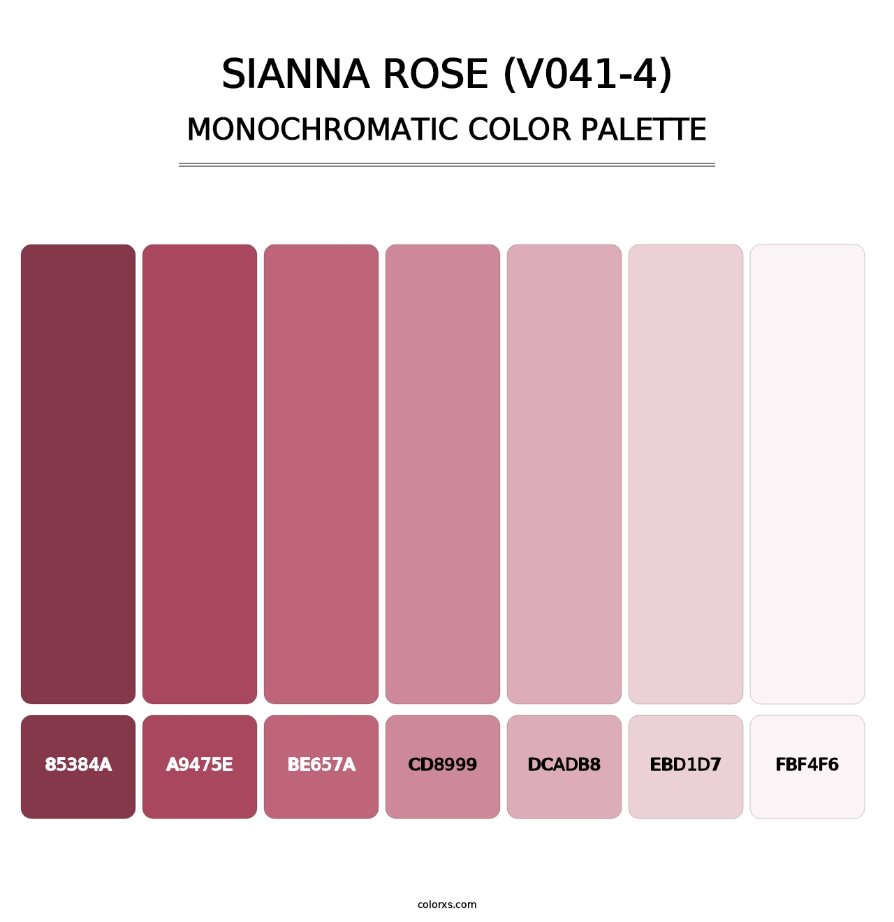 Sianna Rose (V041-4) - Monochromatic Color Palette