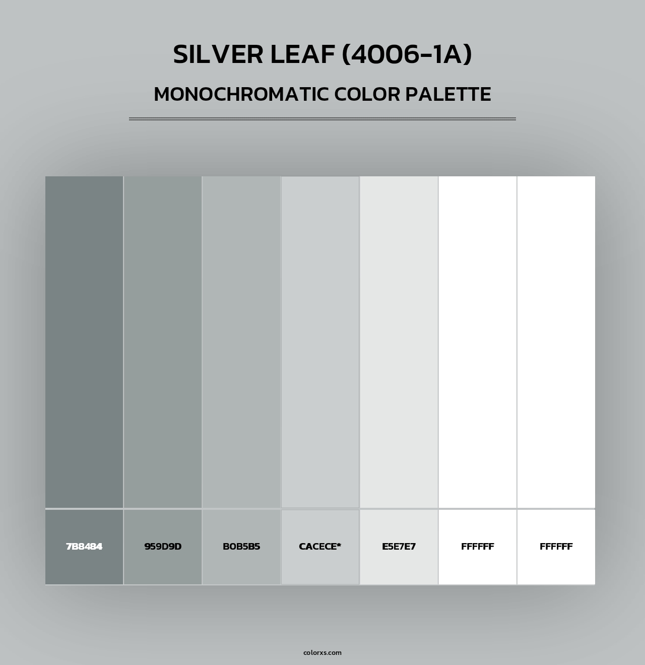 Silver Leaf (4006-1A) - Monochromatic Color Palette