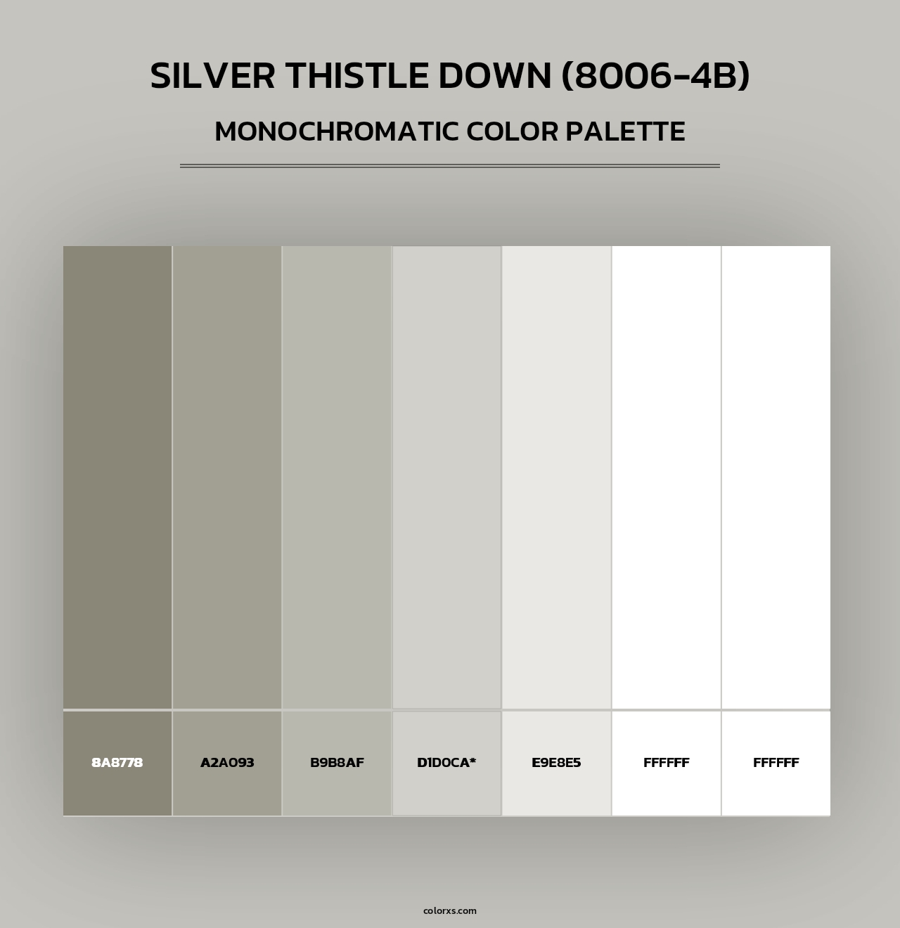 Silver Thistle Down (8006-4B) - Monochromatic Color Palette