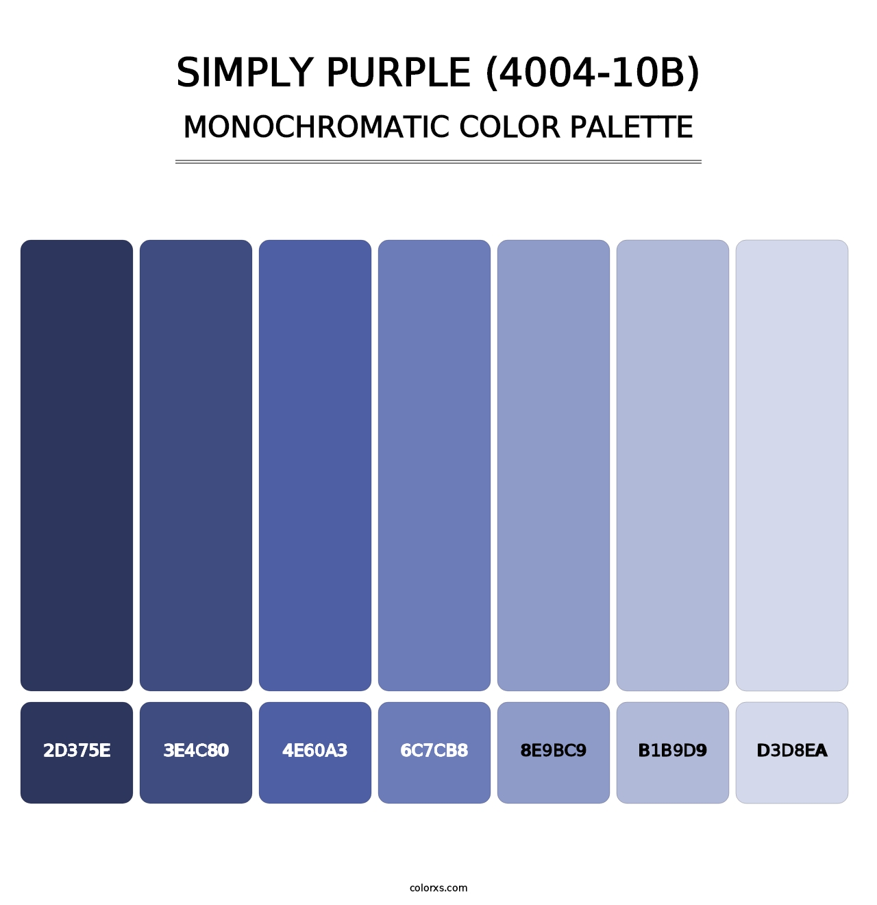 Simply Purple (4004-10B) - Monochromatic Color Palette