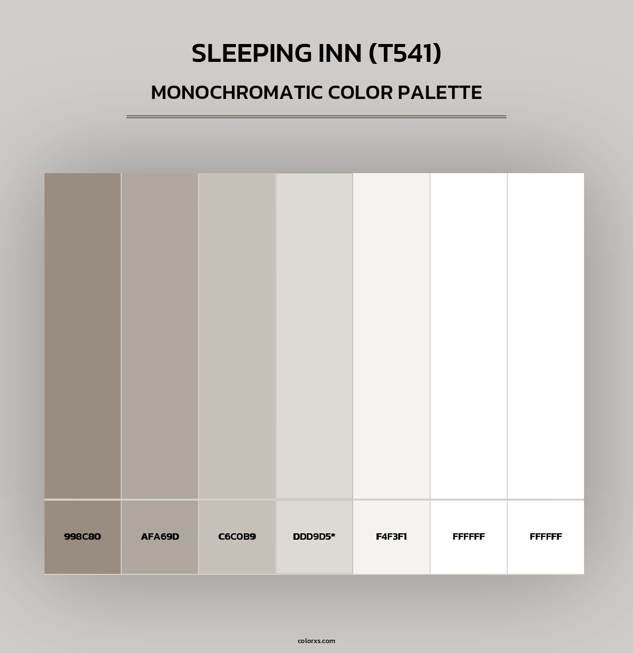 Sleeping Inn (T541) - Monochromatic Color Palette