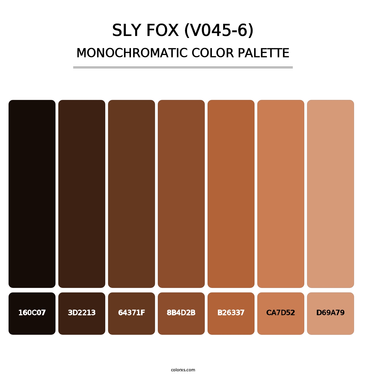 Sly Fox (V045-6) - Monochromatic Color Palette
