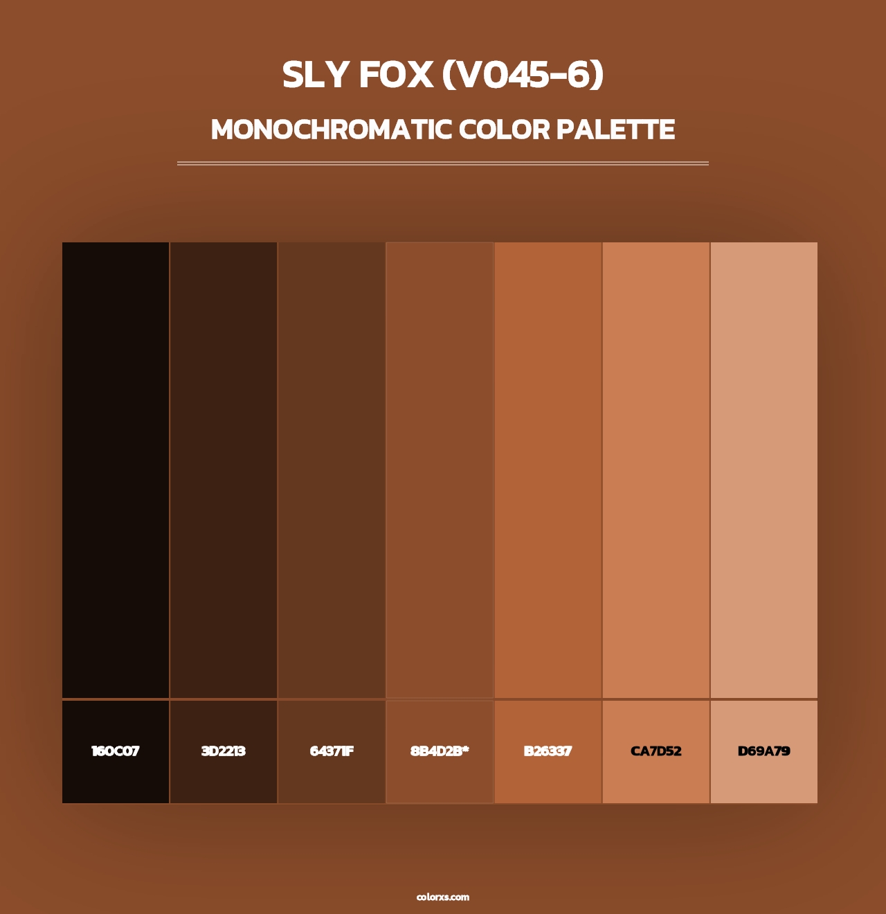 Sly Fox (V045-6) - Monochromatic Color Palette