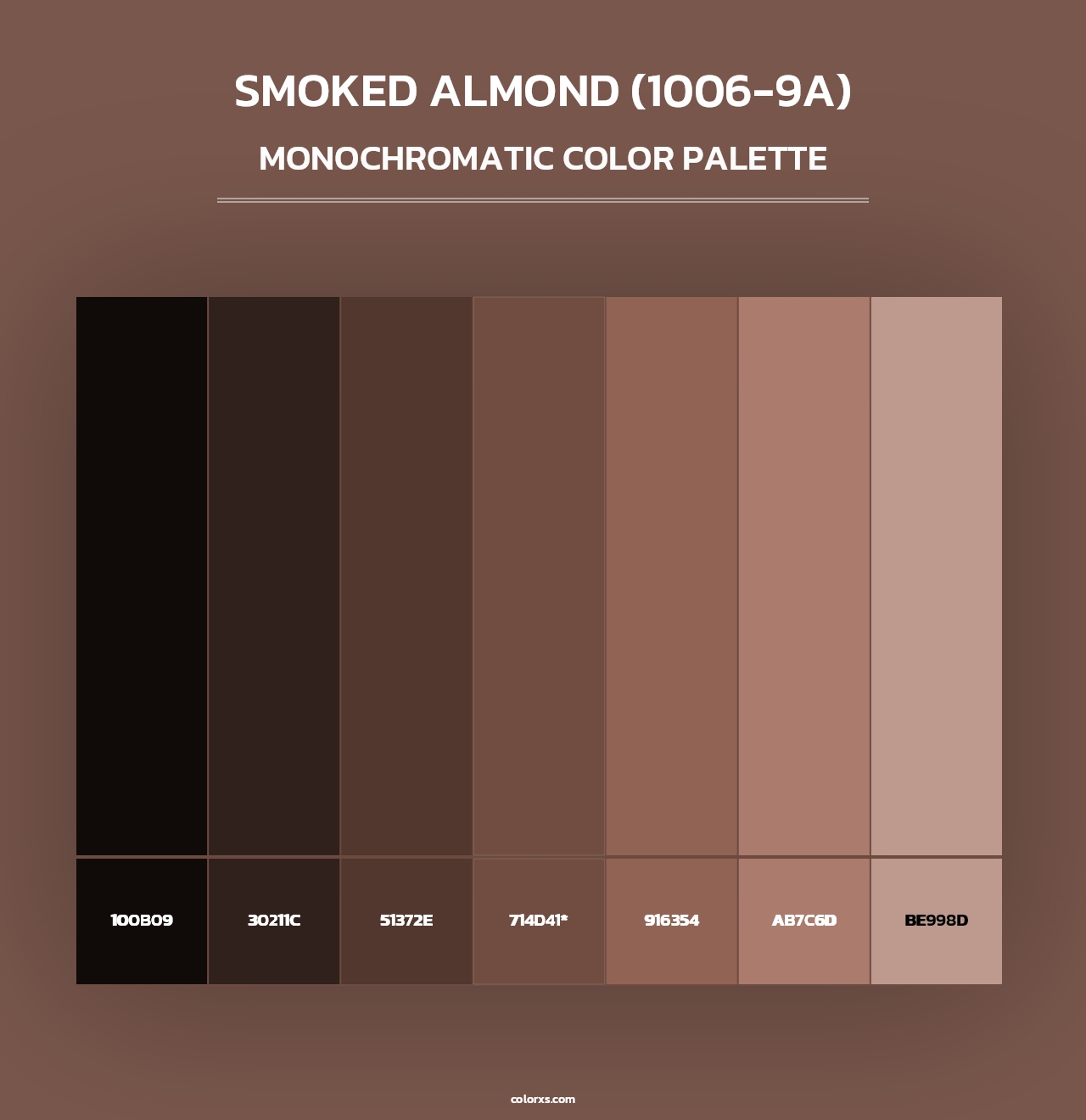 Smoked Almond (1006-9A) - Monochromatic Color Palette