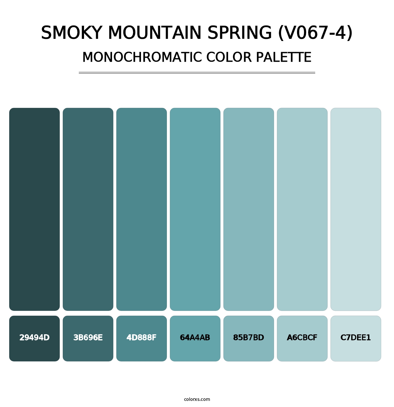 Smoky Mountain Spring (V067-4) - Monochromatic Color Palette