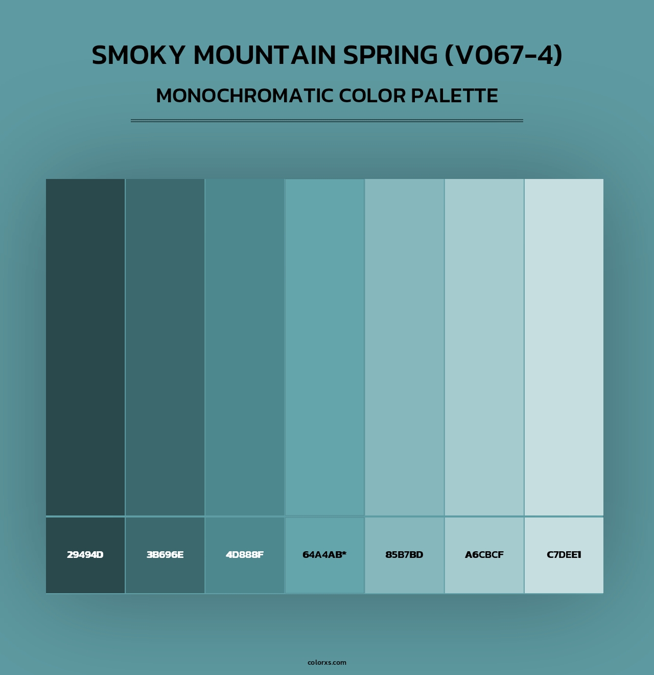 Smoky Mountain Spring (V067-4) - Monochromatic Color Palette