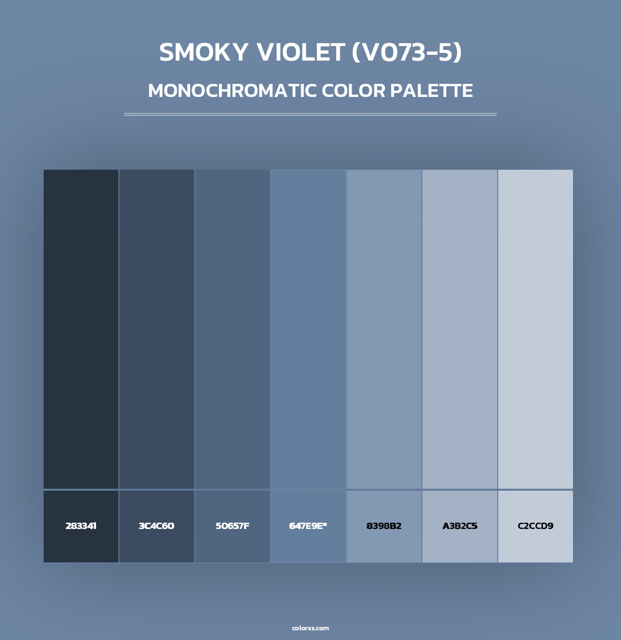 Smoky Violet (V073-5) - Monochromatic Color Palette