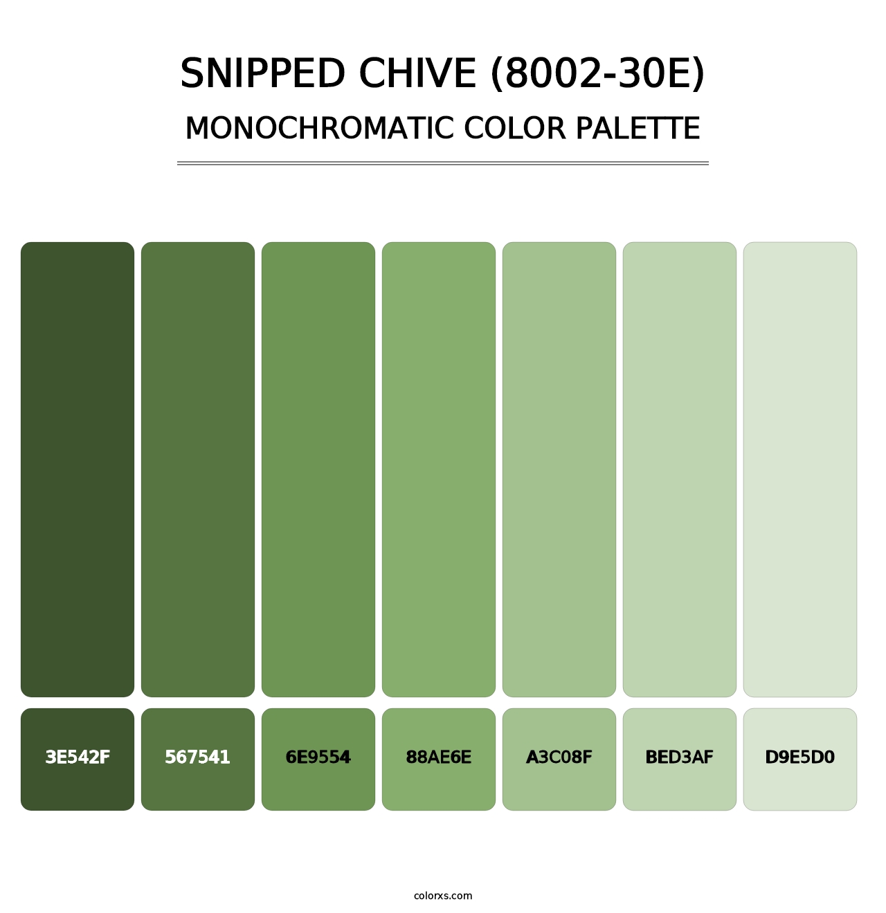 Snipped Chive (8002-30E) - Monochromatic Color Palette