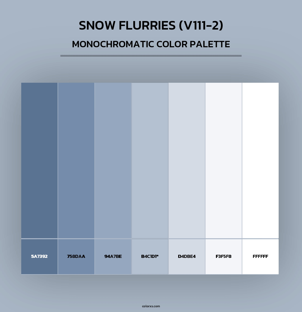 Snow Flurries (V111-2) - Monochromatic Color Palette