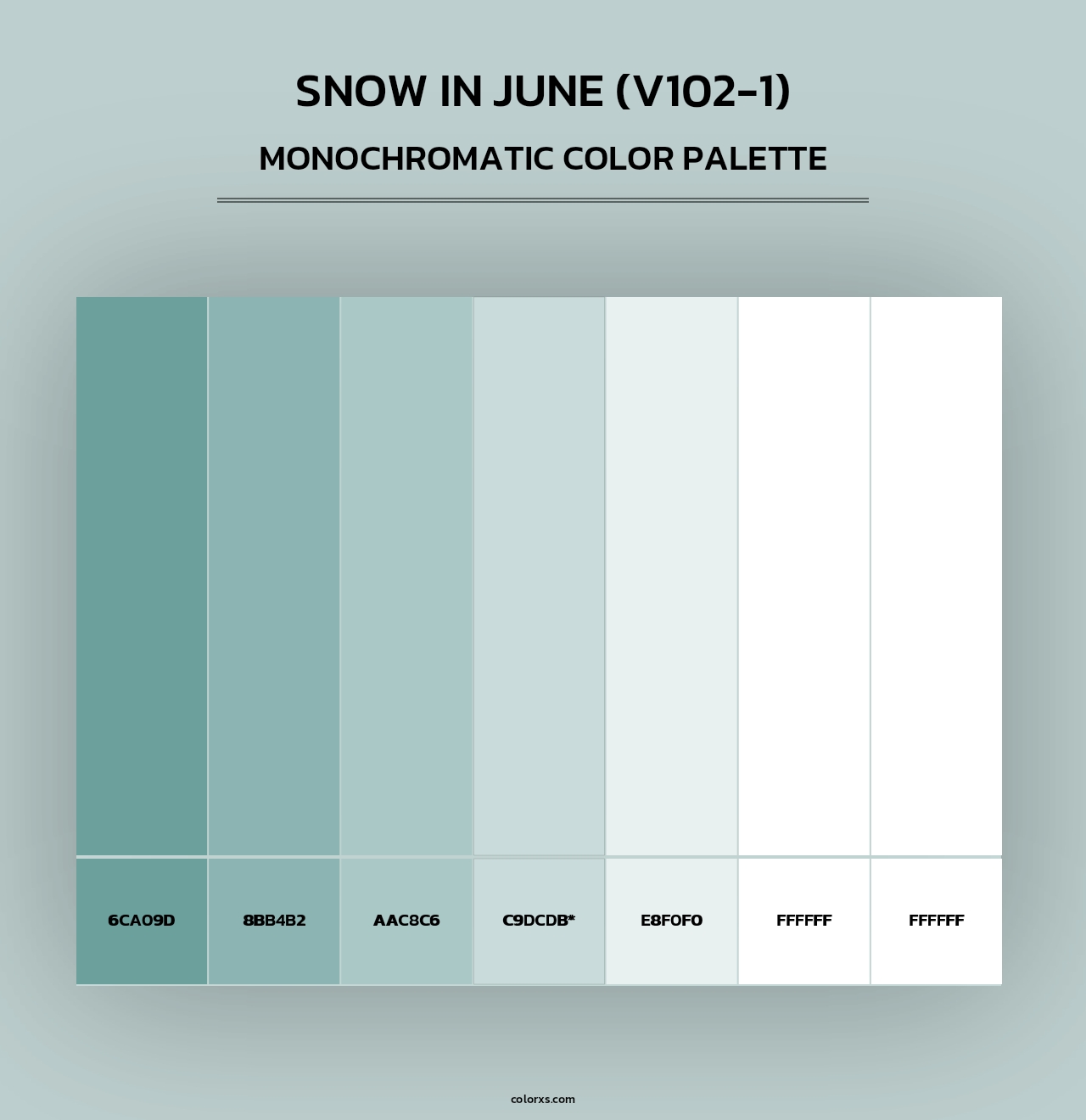 Snow in June (V102-1) - Monochromatic Color Palette