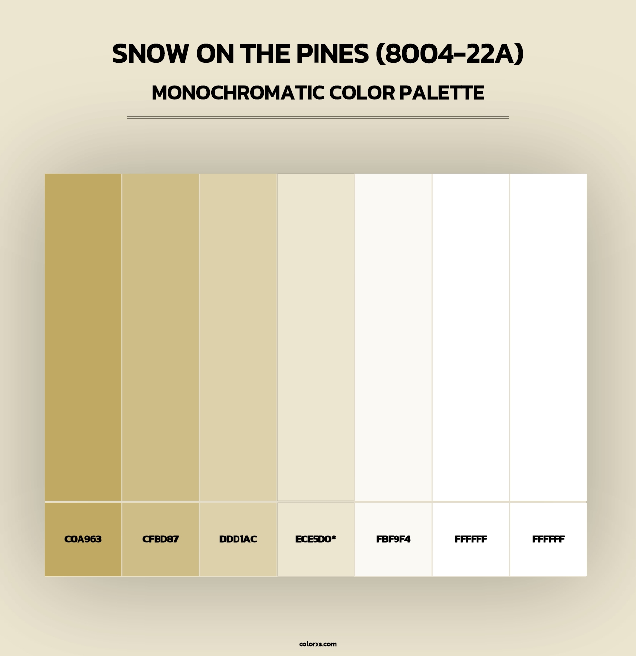 Snow on the Pines (8004-22A) - Monochromatic Color Palette