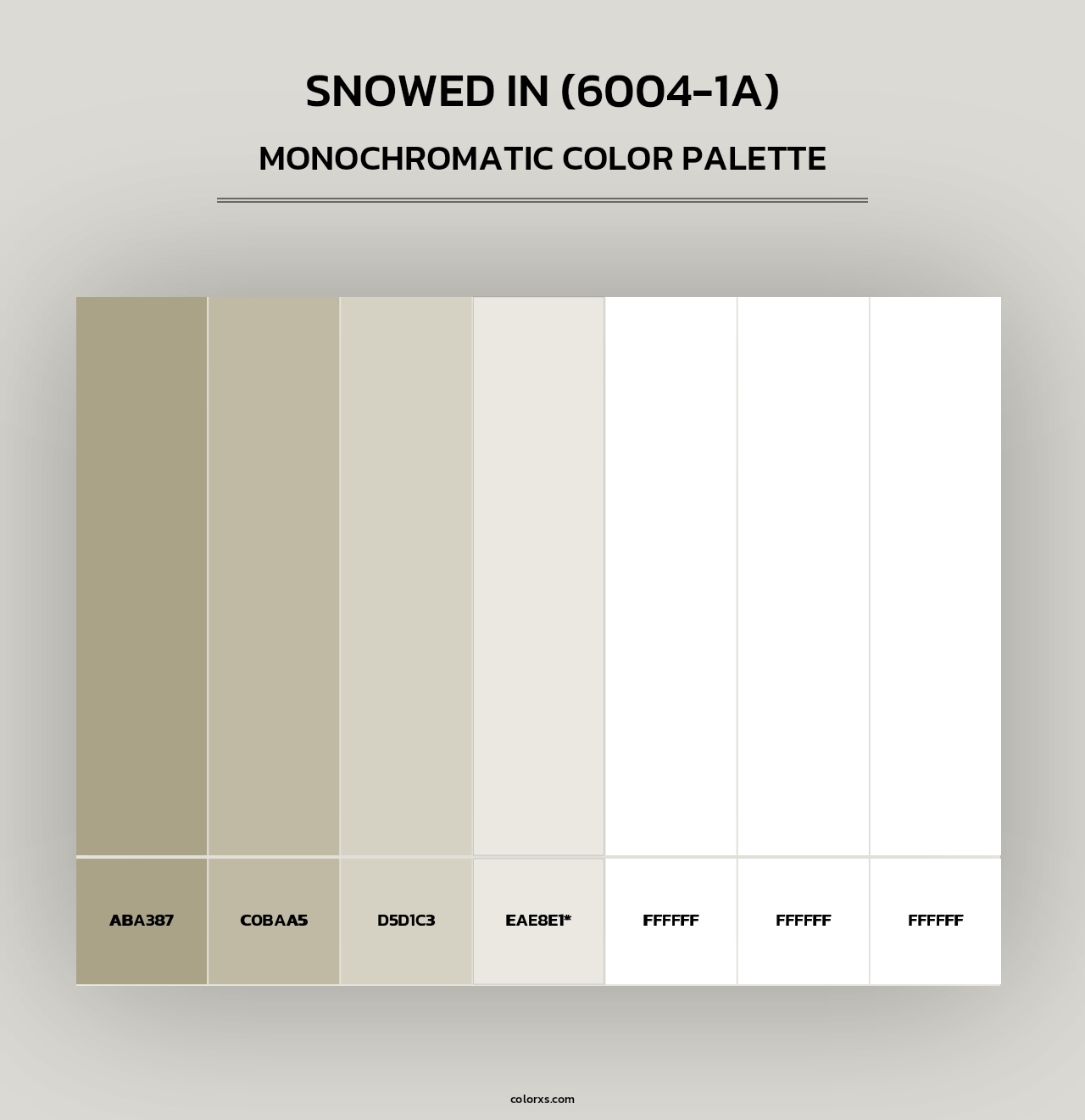 Snowed In (6004-1A) - Monochromatic Color Palette