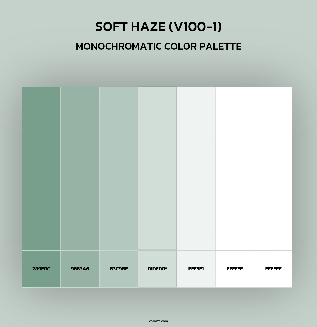 Soft Haze (V100-1) - Monochromatic Color Palette