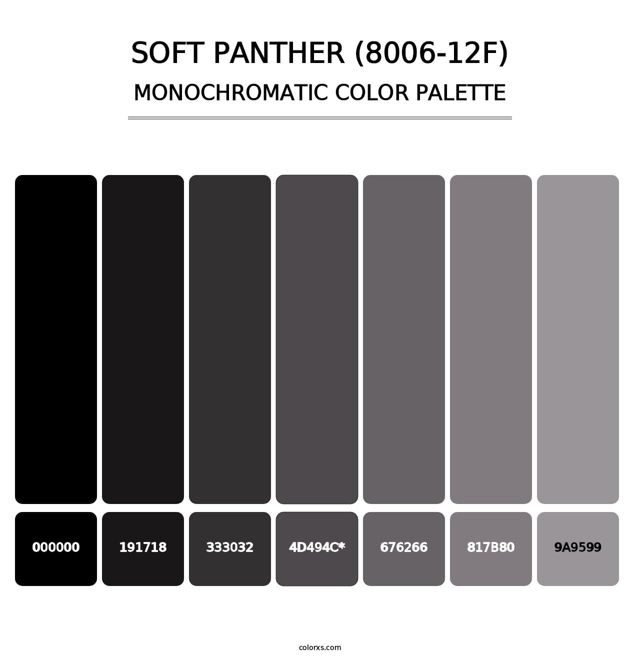 Soft Panther (8006-12F) - Monochromatic Color Palette