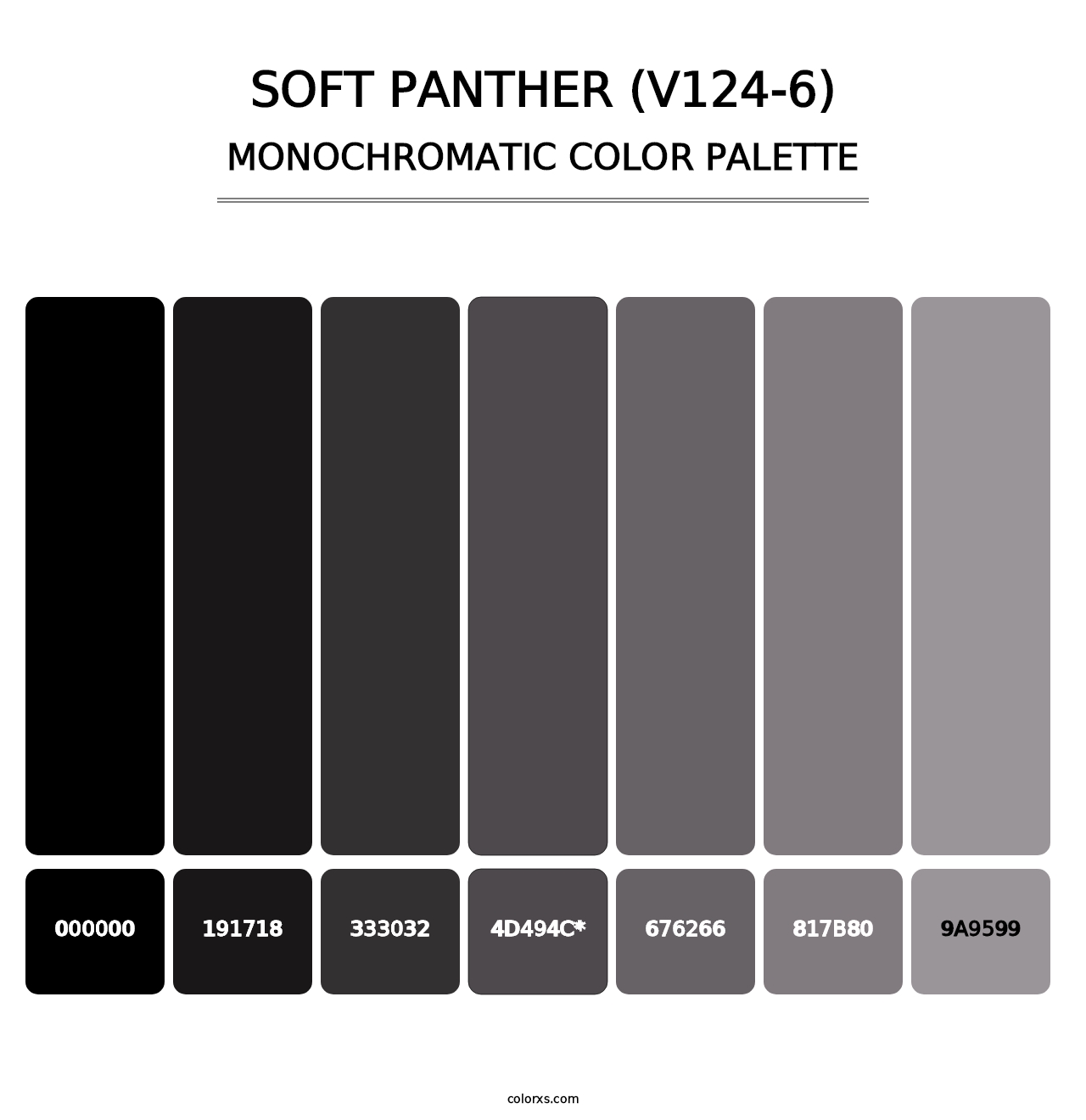 Soft Panther (V124-6) - Monochromatic Color Palette