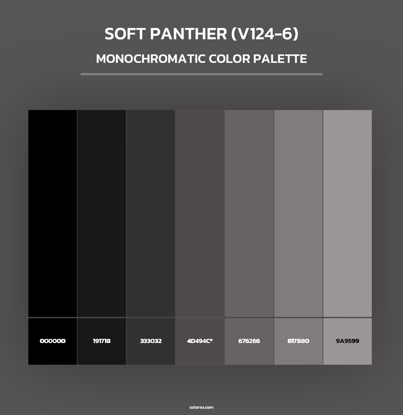 Soft Panther (V124-6) - Monochromatic Color Palette