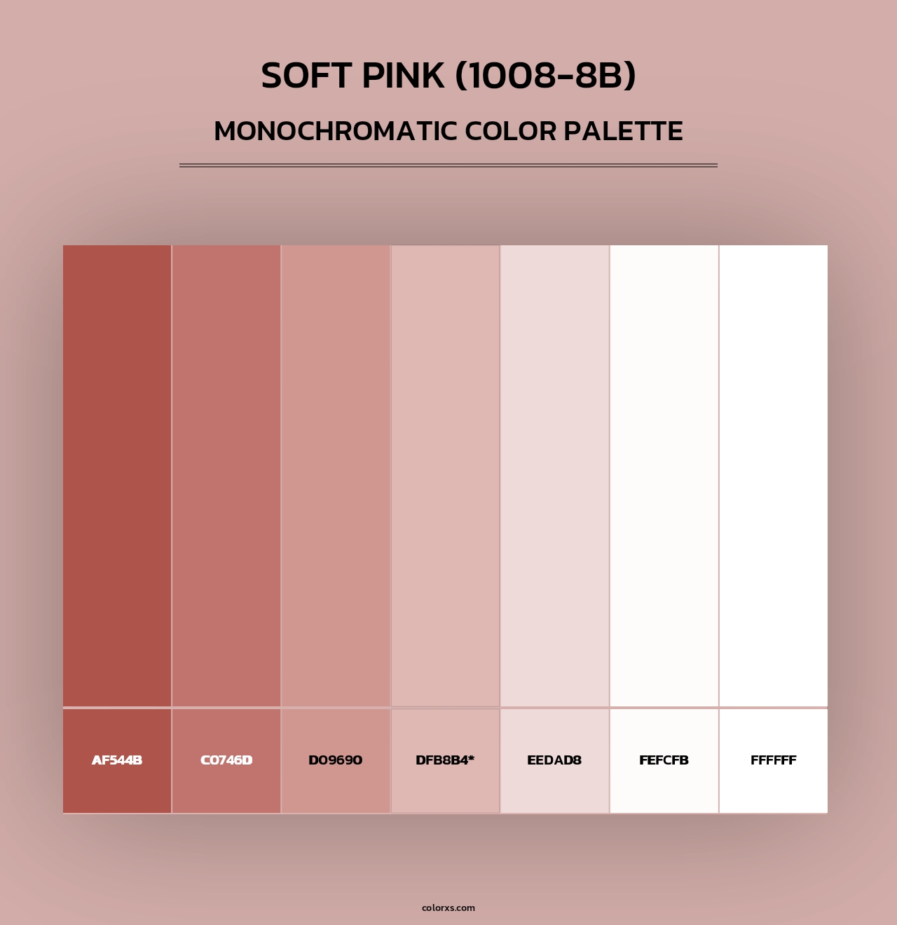 Soft Pink (1008-8B) - Monochromatic Color Palette