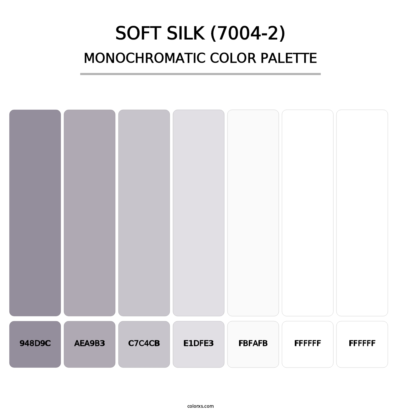Soft Silk (7004-2) - Monochromatic Color Palette