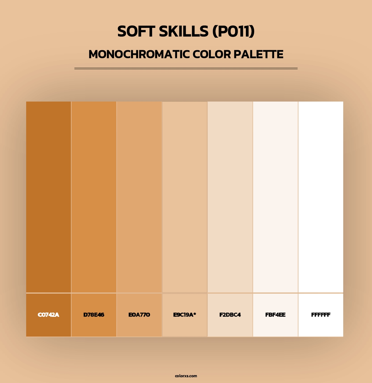 Soft Skills (P011) - Monochromatic Color Palette