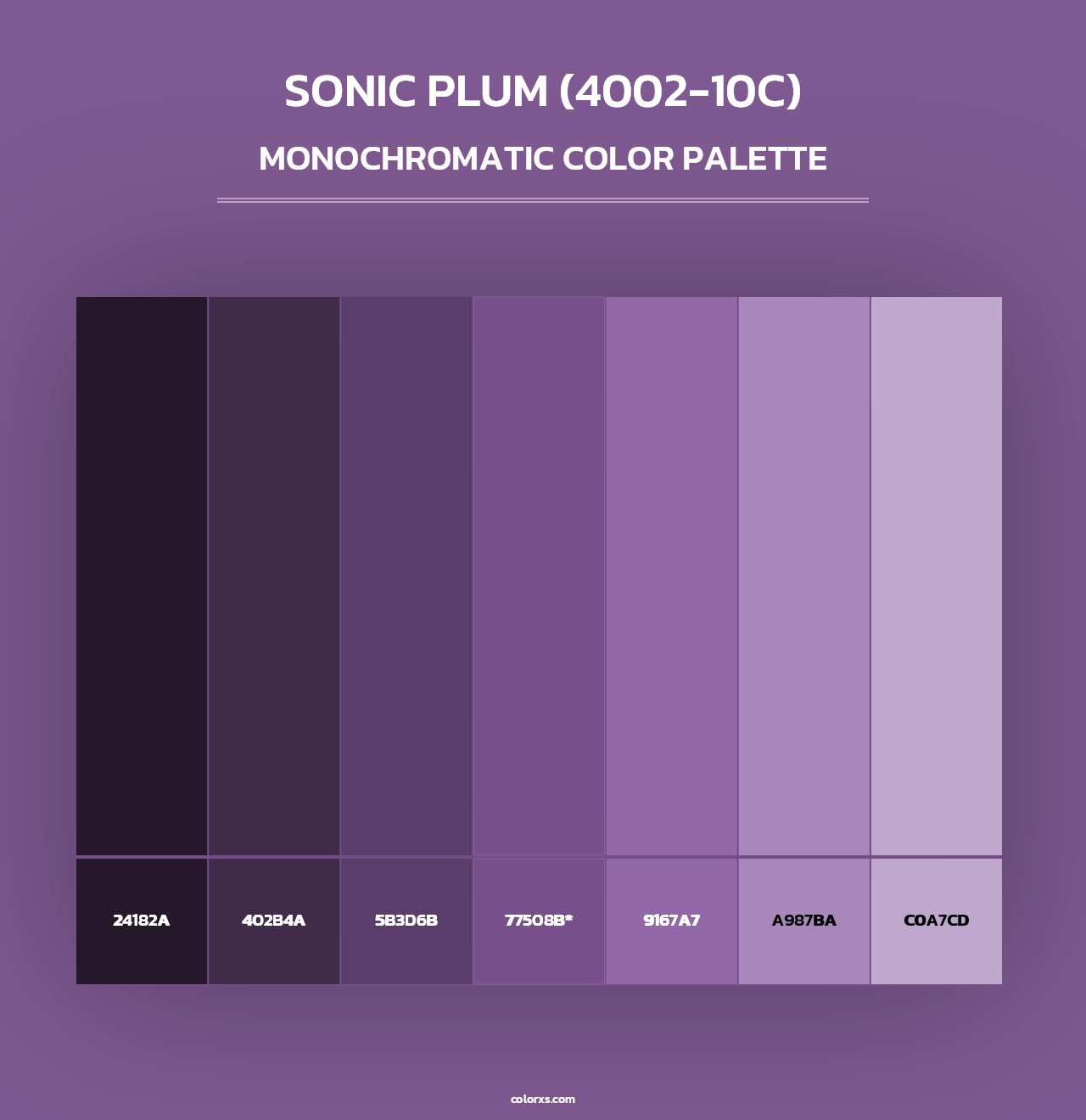 Sonic Plum (4002-10C) - Monochromatic Color Palette