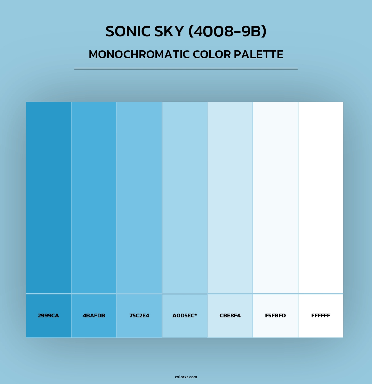 Sonic Sky (4008-9B) - Monochromatic Color Palette