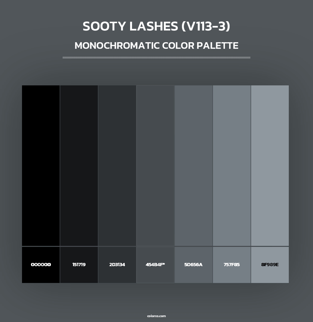 Sooty Lashes (V113-3) - Monochromatic Color Palette