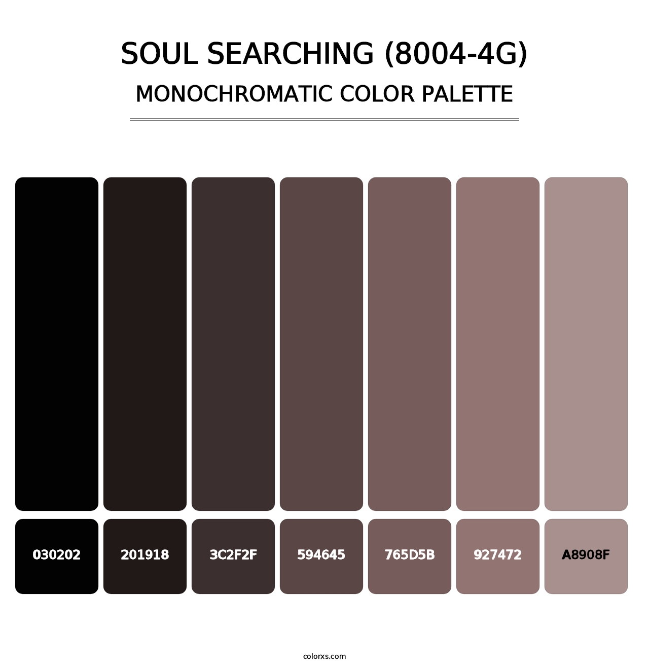 Soul Searching (8004-4G) - Monochromatic Color Palette