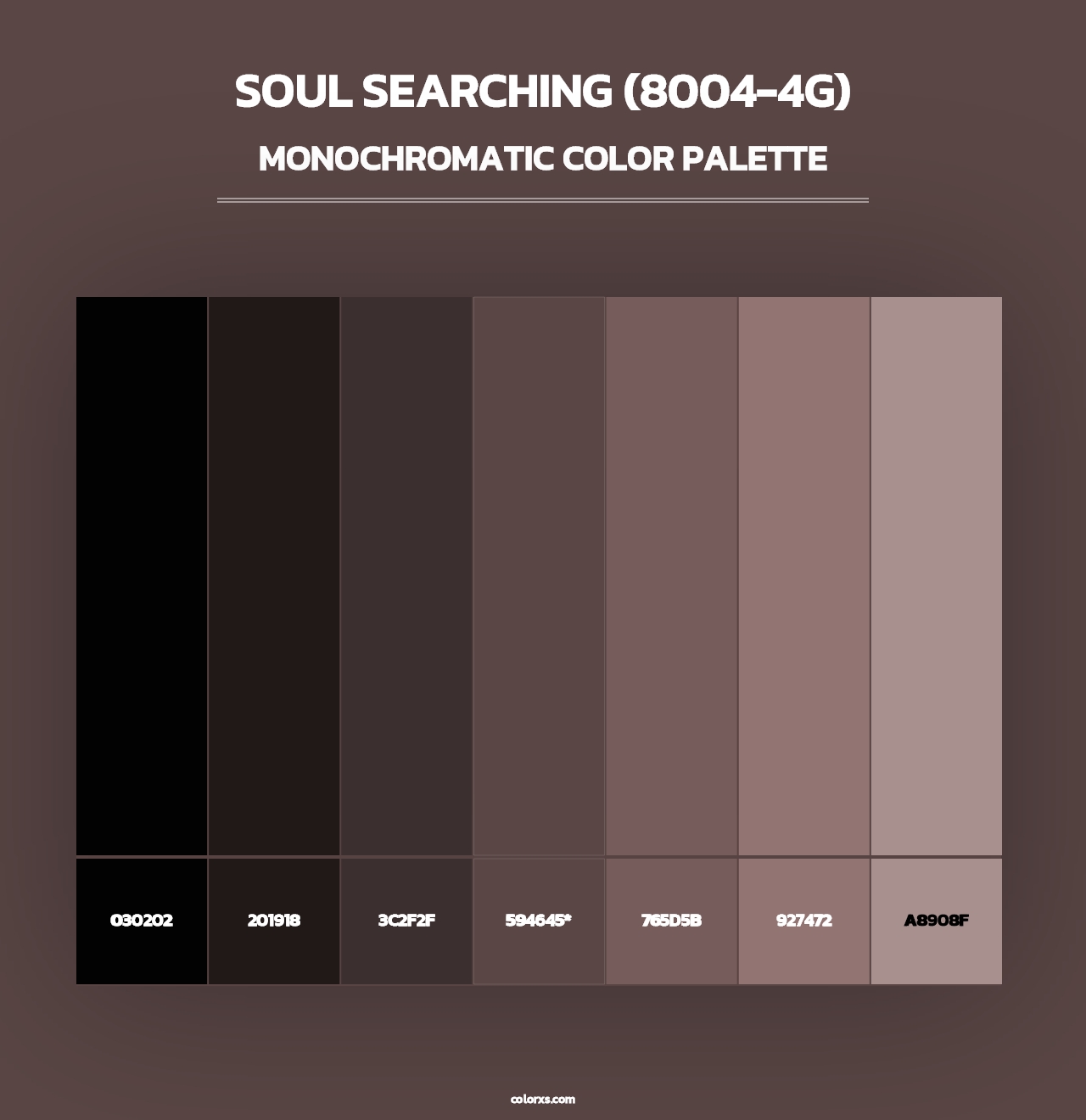 Soul Searching (8004-4G) - Monochromatic Color Palette