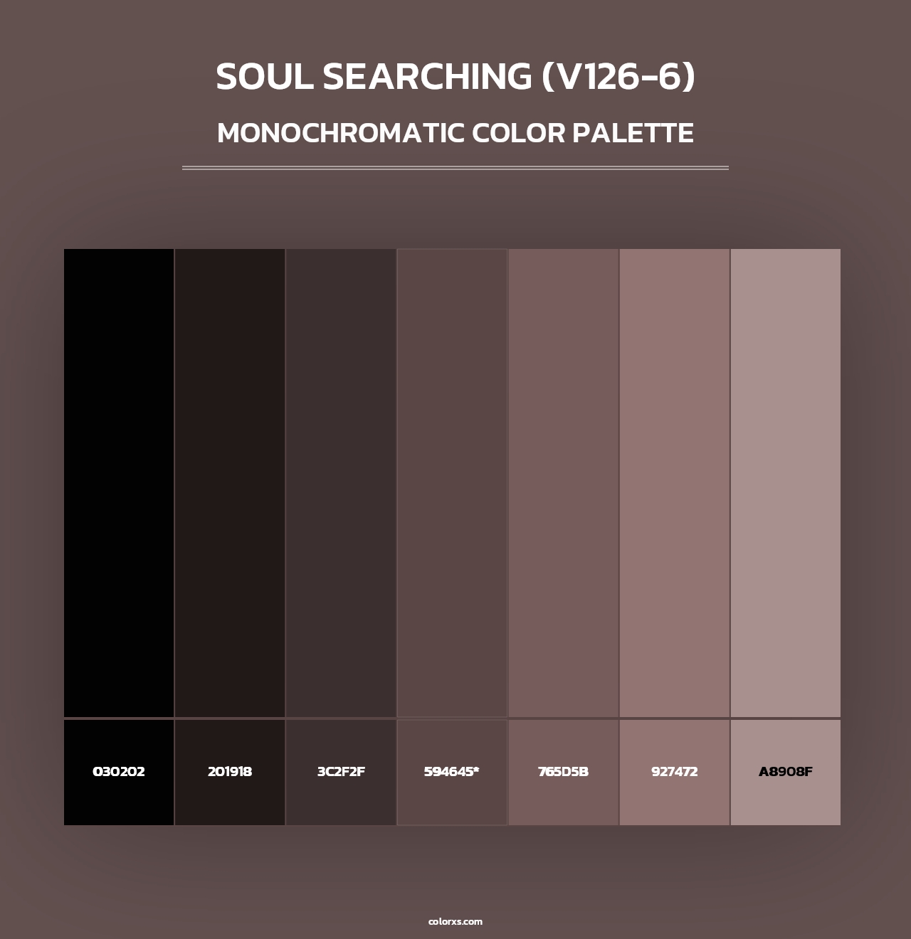 Soul Searching (V126-6) - Monochromatic Color Palette