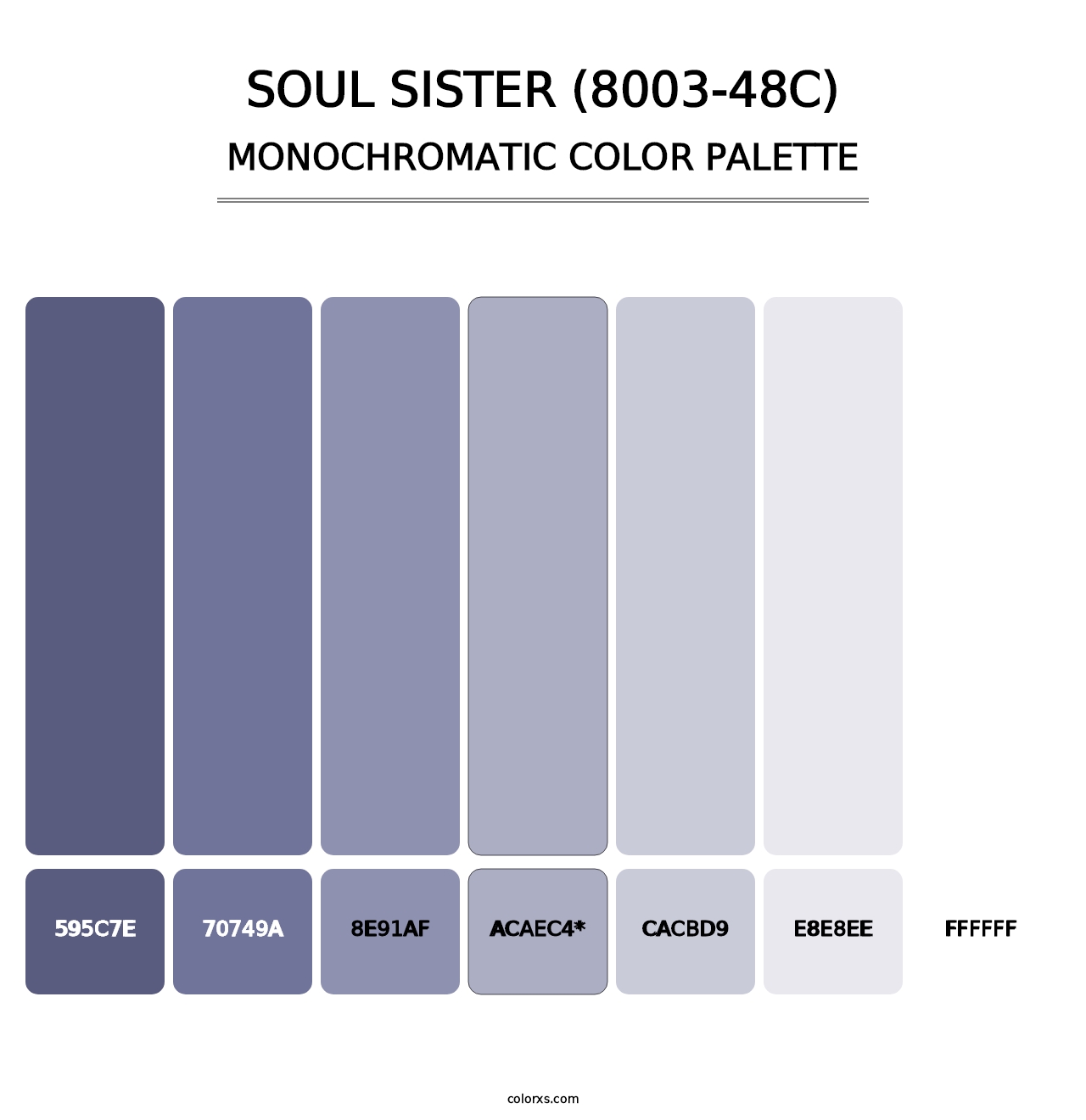 Soul Sister (8003-48C) - Monochromatic Color Palette