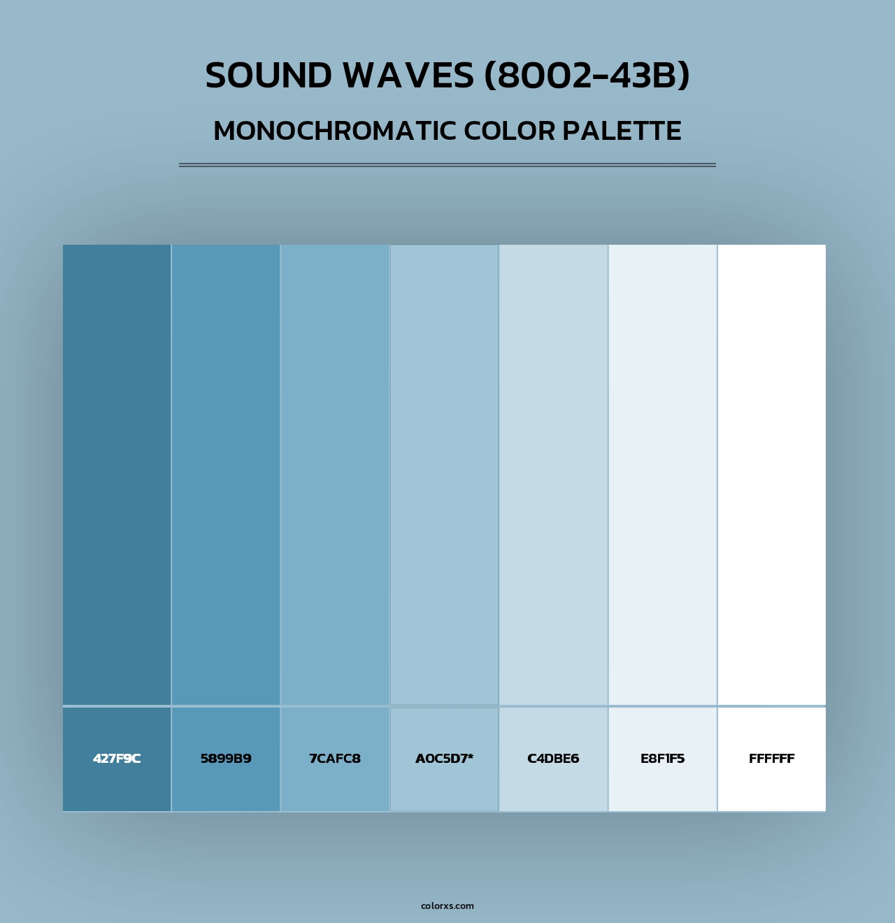 Sound Waves (8002-43B) - Monochromatic Color Palette