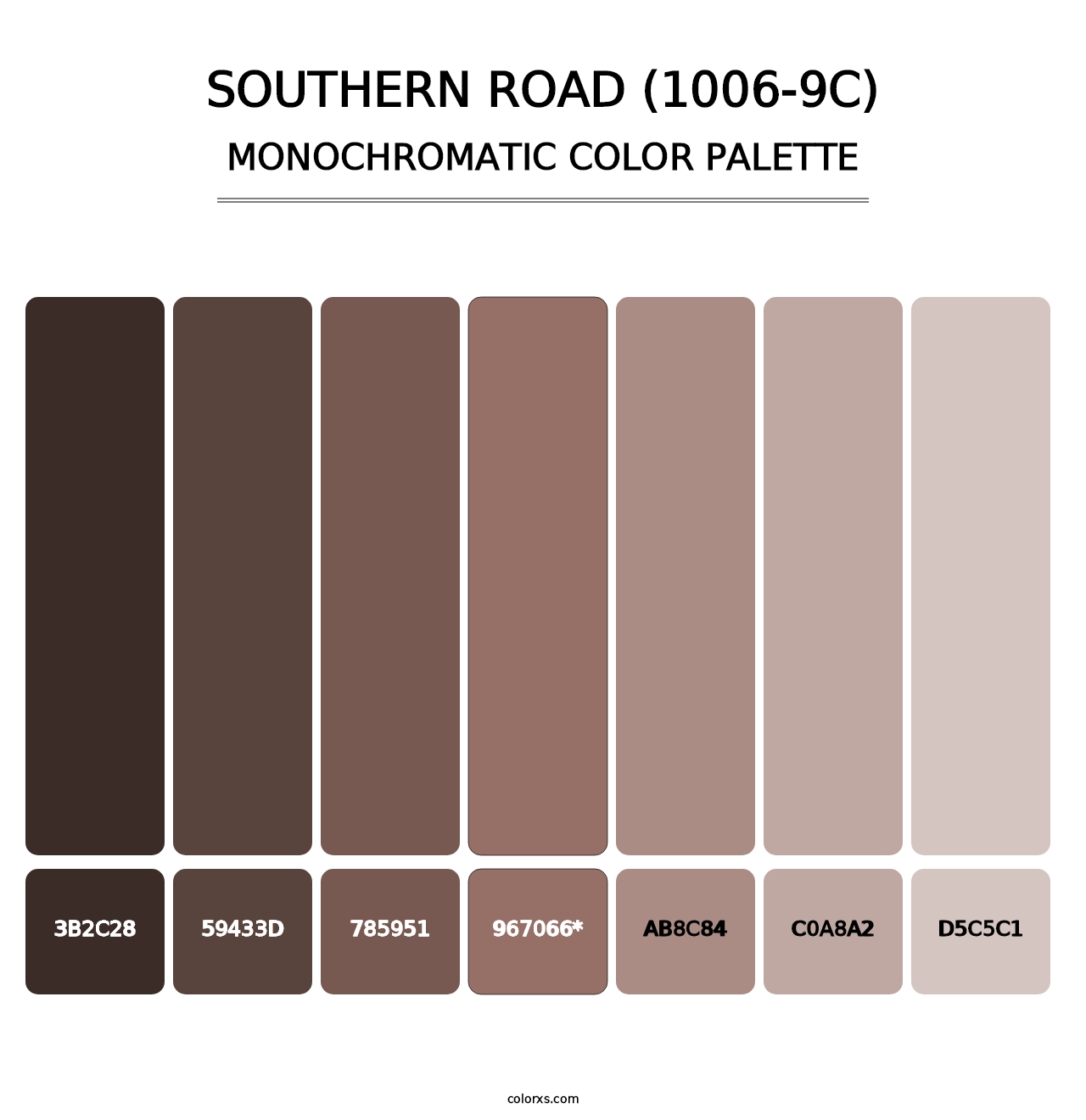 Southern Road (1006-9C) - Monochromatic Color Palette